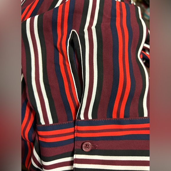 Express Red Stripe Twist Blouse - Picture 8 of 8